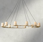 Pauillac Fabric Shade Round Chandelier 36", 48", 60"-chandelier-Manorlights
