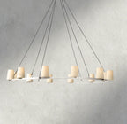 Pauillac Fabric Shade Round Chandelier 36", 48", 60"-chandelier-Manorlights