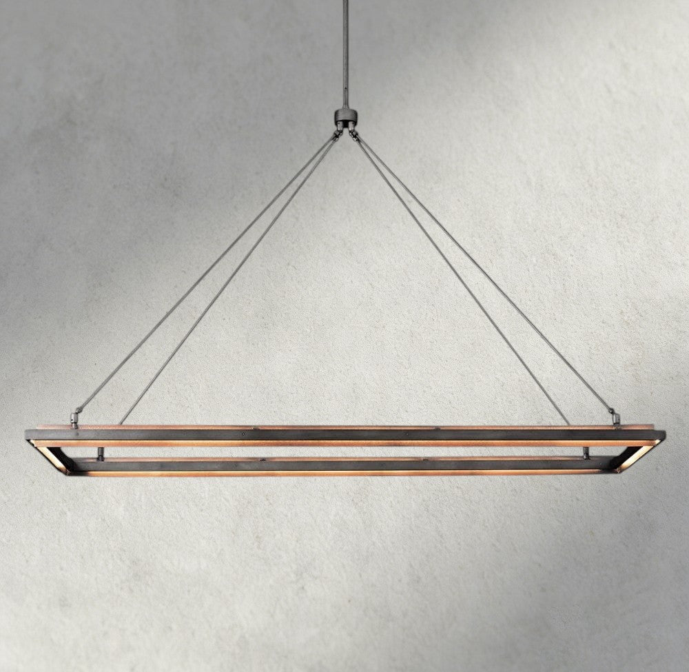Peralta Rectangular Chandelier 48", 62"-chandelier-Manorlights