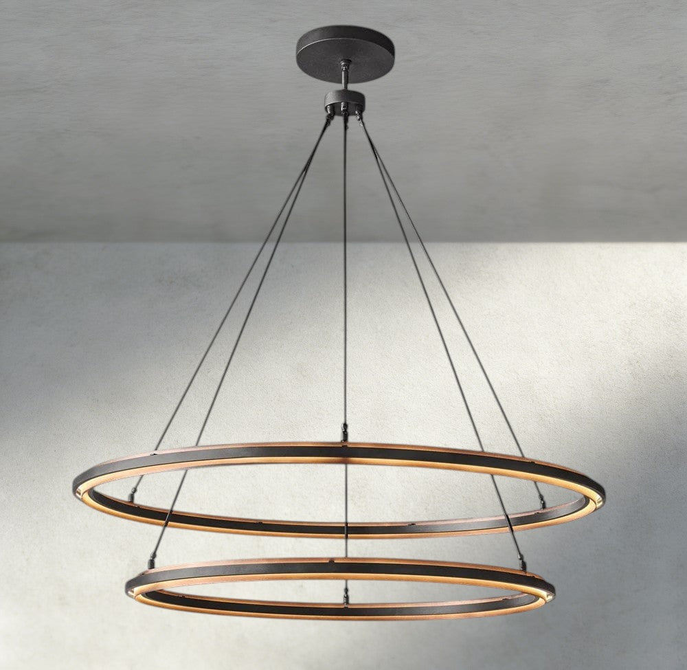 Peralta Round Chandelier 36", 48", 60", 2-Tier 60"-chandelier-Manorlights