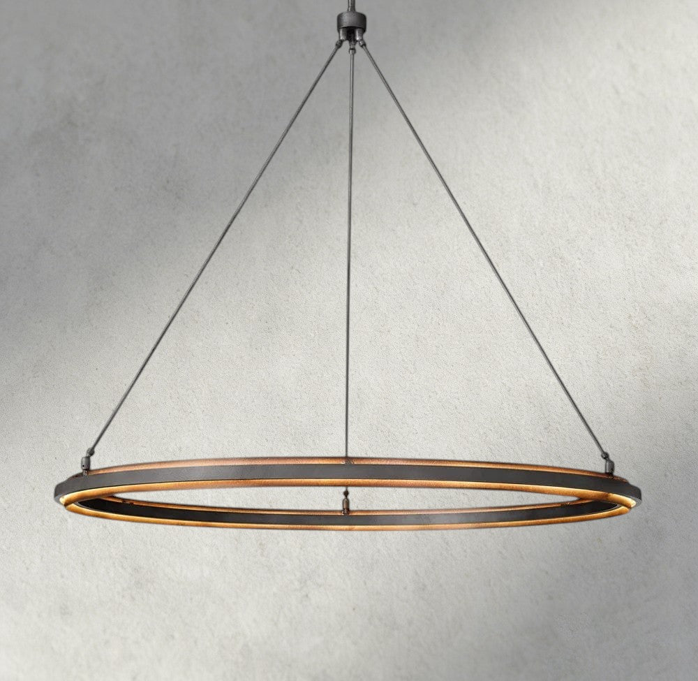 Peralta Round Chandelier 36", 48", 60", 2-Tier 60"-chandelier-Manorlights