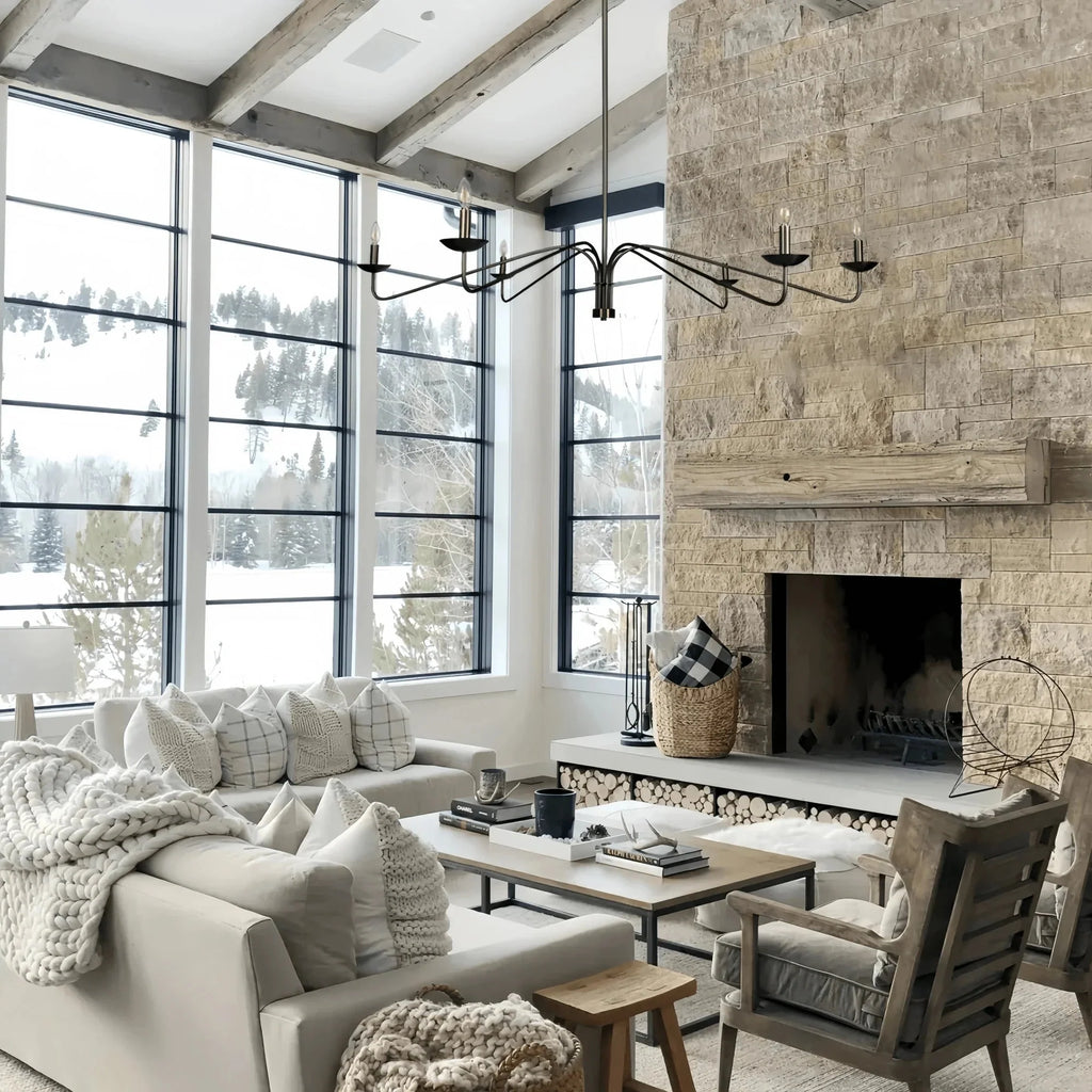 Philomena Chandelier - 70''BlackBlushlighting