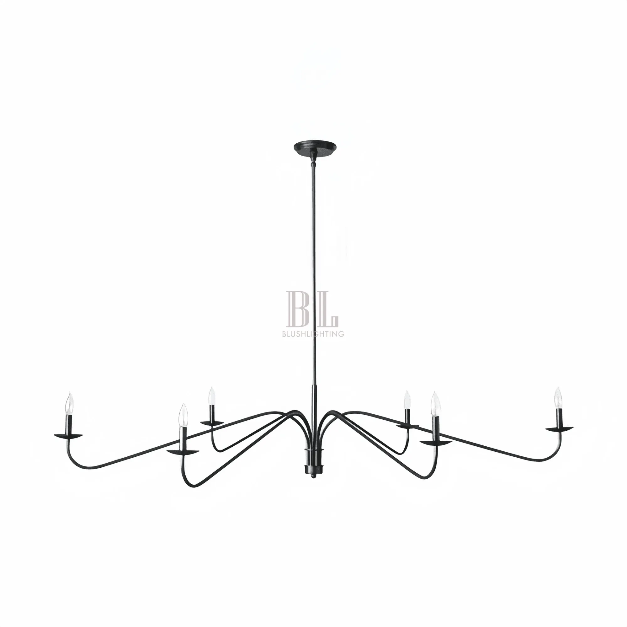 Philomena Chandelier - 70''BlackBlushlighting