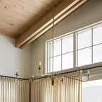 Philomena Chandelier - 70''BrassBlushlighting