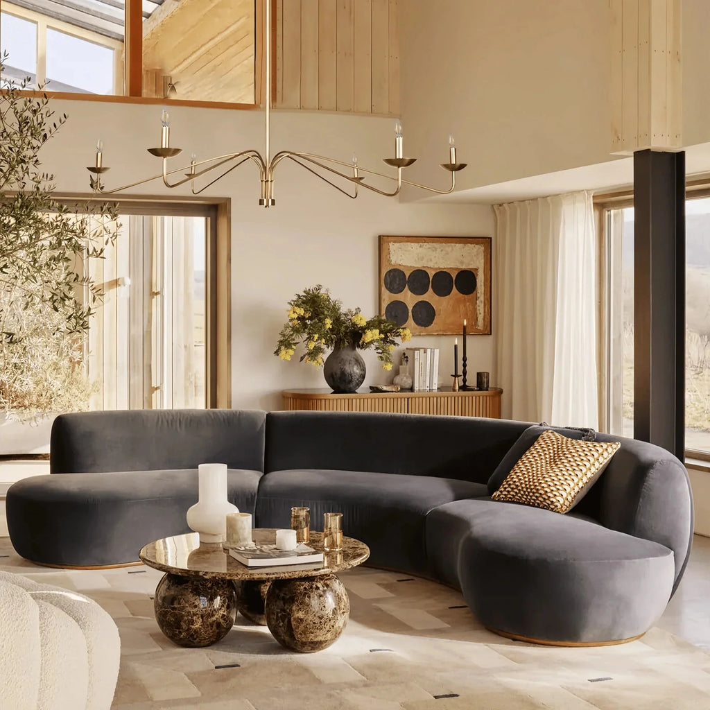 Philomena Chandelier - 60''BrassBlushlighting