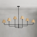 Polara Rattan Chandelier in Blackened Brass -  - Manorlights