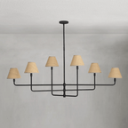Polara Rattan Chandelier in Blackened Brass -  - Manorlights