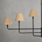 Polara Rattan Chandelier in Blackened Brass -  - Manorlights