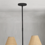 Polara Rattan Chandelier in Blackened Brass -  - Manorlights