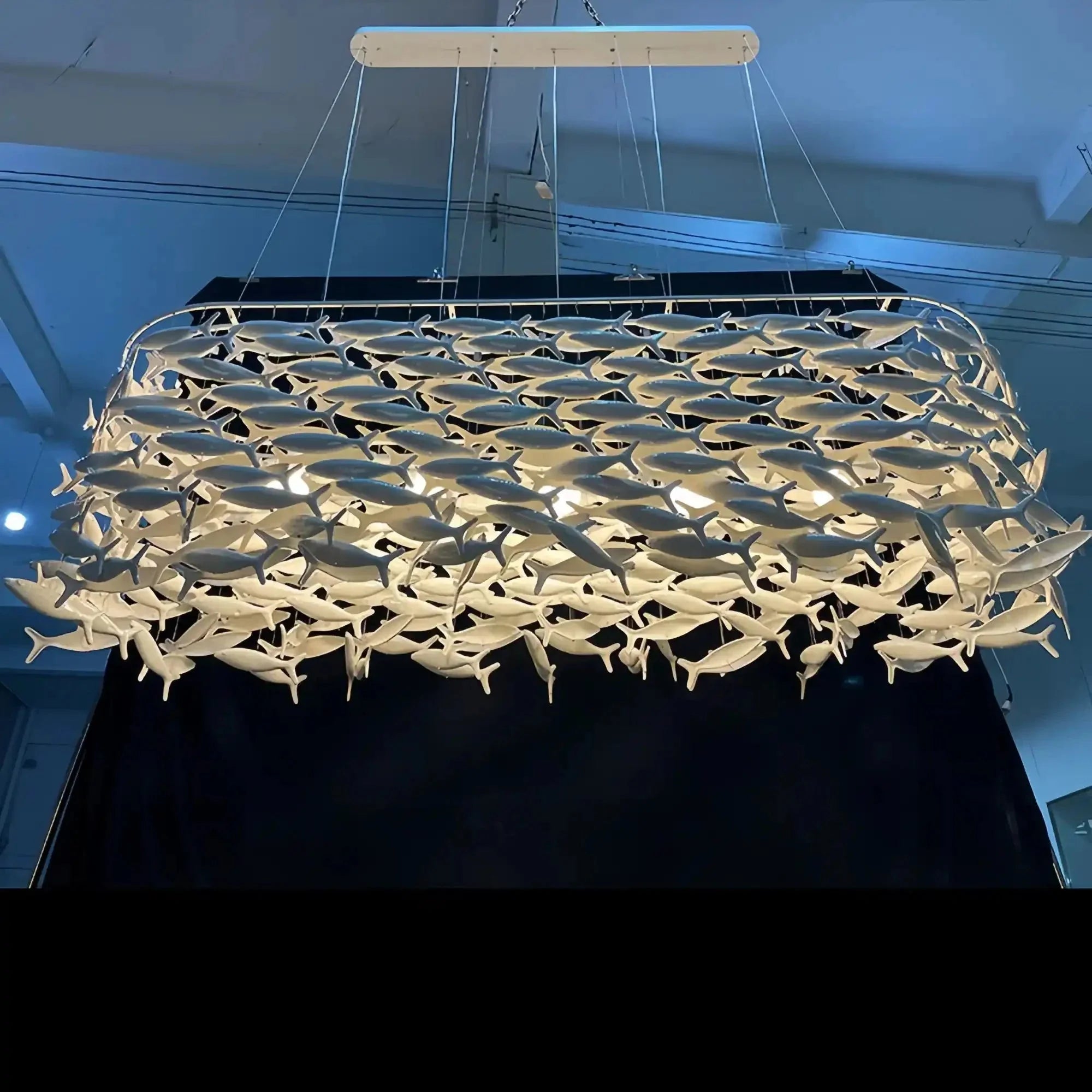 Porcelain Fish Shaped Dining Table Chandelier-Manorlights