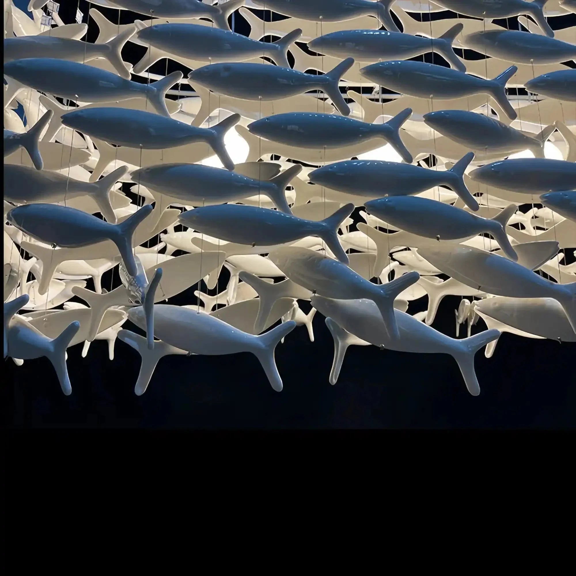 Porcelain Fish Shaped Dining Table Chandelier-Manorlights