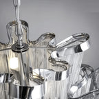 Post-Modern Extra Large Stainless Steel Long Tassel Chandelier-Manorlights
