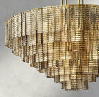 Sirene Smoke Glass Round Chandelier 41", 52", 65"-chandelier-Manorlights