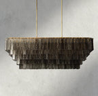 Sirene Smoke Glass Rectangular Chandelier 59", 77"-chandelier-Manorlights