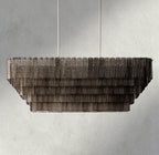 Sirene Smoke Glass Rectangular Chandelier 59", 77"-chandelier-Manorlights
