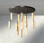 Audubon Alabaster Round Chandelier 24", 40", 56"-Manorlights