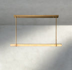 Audubon Alabaster Single Bar Linear Chandelier-Manorlights