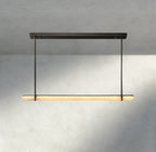 Audubon Alabaster Single Bar Linear Chandelier-Manorlights