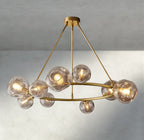 Bubble Clear Glass Round Chandelier-Chandelier-Manorlights