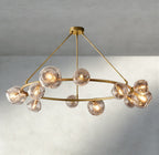 Bubble Clear Glass Round Chandelier-Chandelier-Manorlights