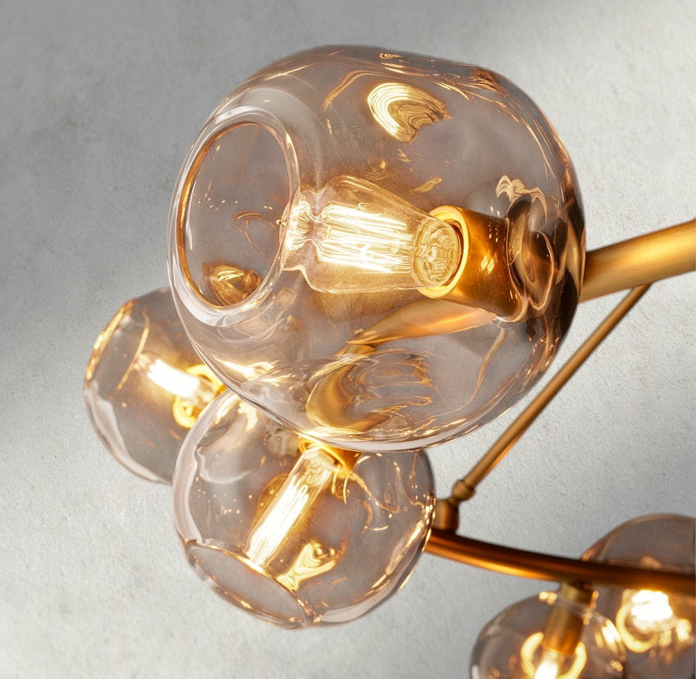 Bubble Clear Glass Round Chandelier-Chandelier-Manorlights