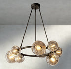 Bubble Clear Glass Round Chandelier-Chandelier-Manorlights