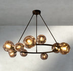 Bubble Clear Glass Round Chandelier-Chandelier-Manorlights