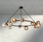Bubble Clear Glass Round Chandelier-Chandelier-Manorlights