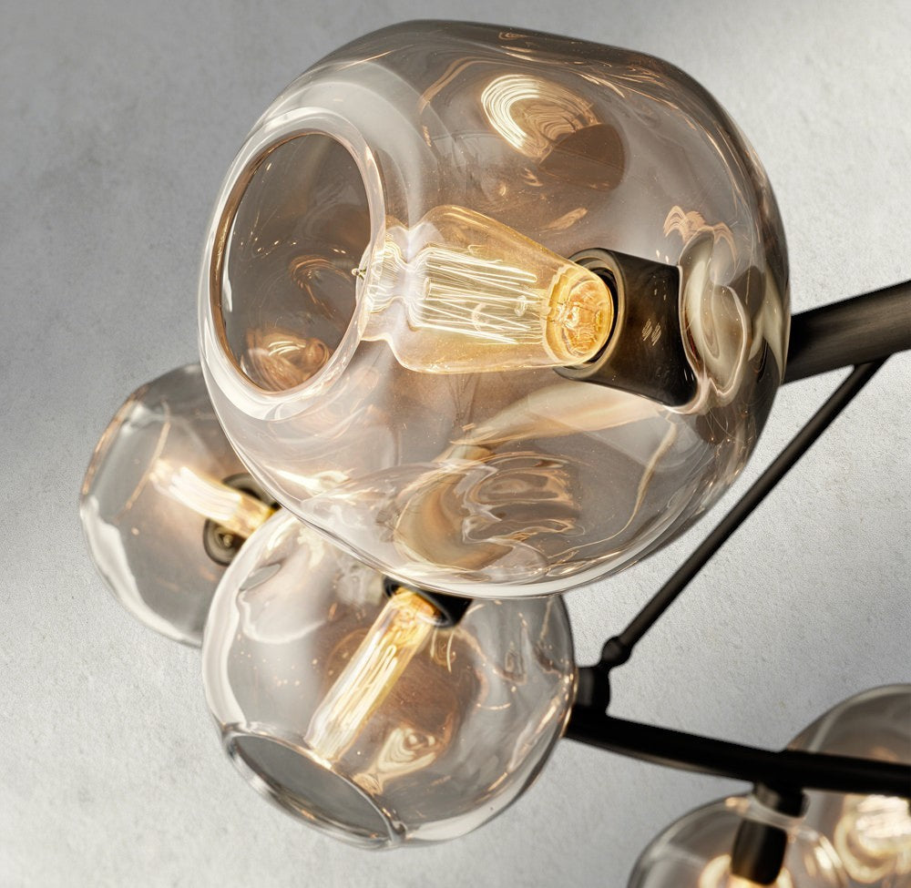 Bubble Clear Glass Round Chandelier-Chandelier-Manorlights