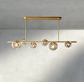 Bubble Clear Glass Linear Chandelier-Chandelier-Manorlights