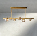 Bubble Clear Glass Linear Chandelier-Chandelier-Manorlights