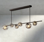 Bubble Clear Glass Linear Chandelier-Chandelier-Manorlights