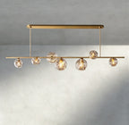 Bubble Clear Glass Linear Chandelier-Chandelier-Manorlights