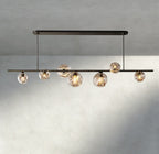 Bubble Clear Glass Linear Chandelier-Chandelier-Manorlights