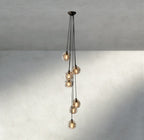Bubble Clear Glass Cascade Pendant-Chandelier-Manorlights