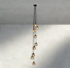 Bubble Clear Glass Cascade Pendant-Chandelier-Manorlights