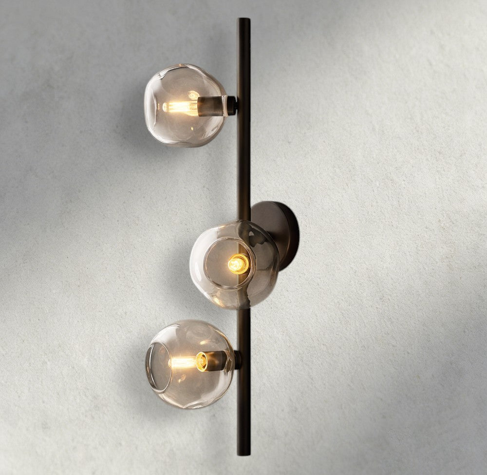 Bubble Clear Glass Cascade Sconce-Wall Sconce-Manorlights