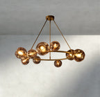 Bubble Smoke Glass Round Chandelier-Chandelier-Manorlights