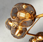 Bubble Smoke Glass Round Chandelier-Chandelier-Manorlights