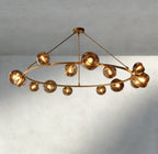 Bubble Smoke Glass Round Chandelier-Chandelier-Manorlights