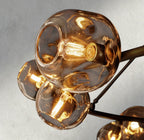 Bubble Smoke Glass Round Chandelier-Chandelier-Manorlights