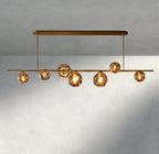 Bubble Smoke Glass Linear Chandelier-Chandelier-Manorlights