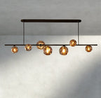 Bubble Smoke Glass Linear Chandelier-Chandelier-Manorlights