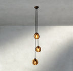 Bubble Smoke Glass Cascade Pendant-Chandelier-Manorlights