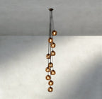Bubble Smoke Glass Cascade Pendant-Chandelier-Manorlights