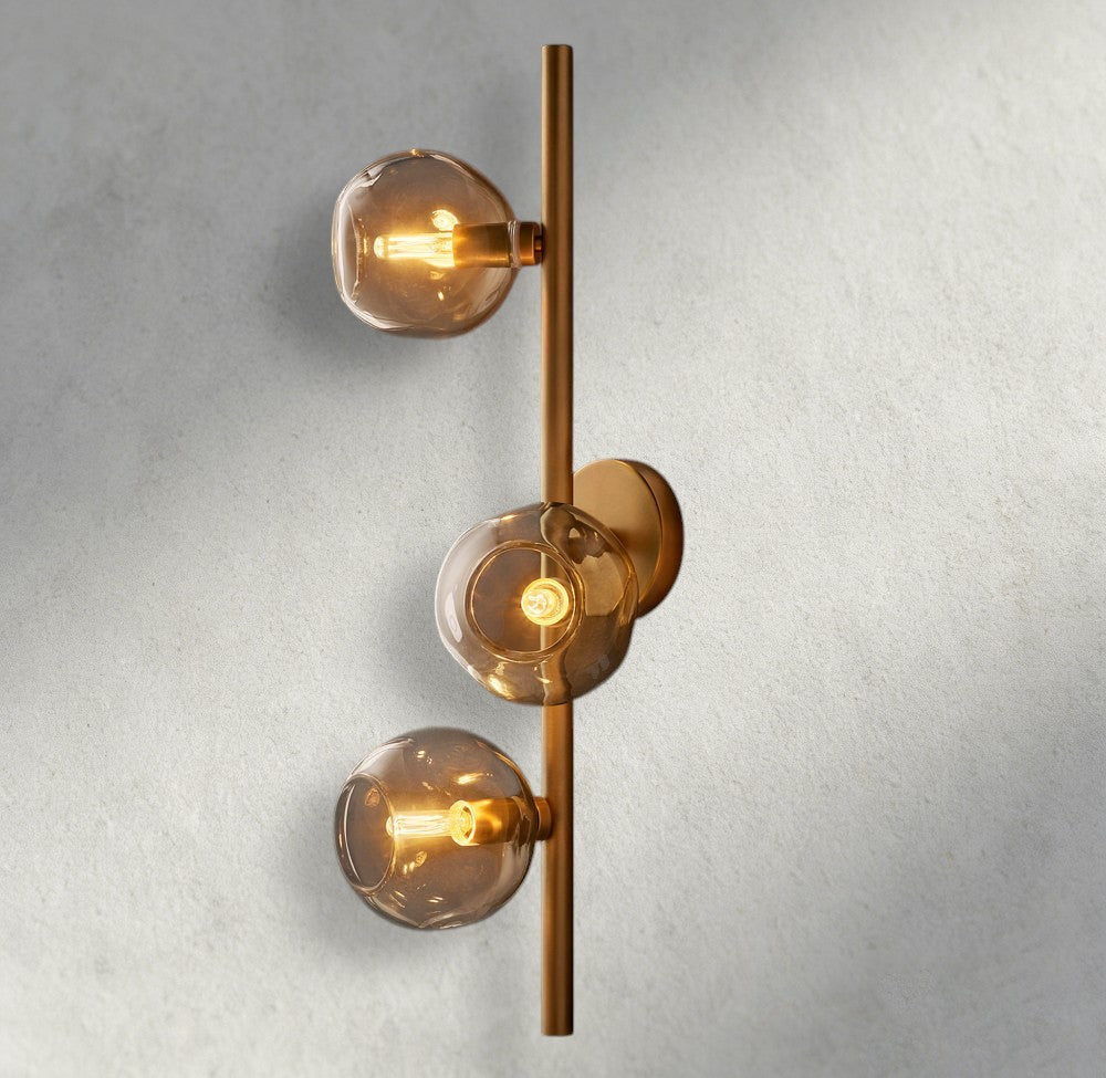 Bubble Smoke Glass Cascade Sconce-Wall Sconce-Manorlights