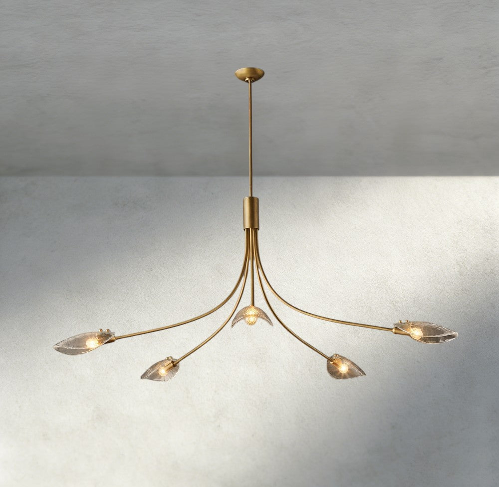 Shell Clear Glass Chandelier-Chandelier-Manorlights