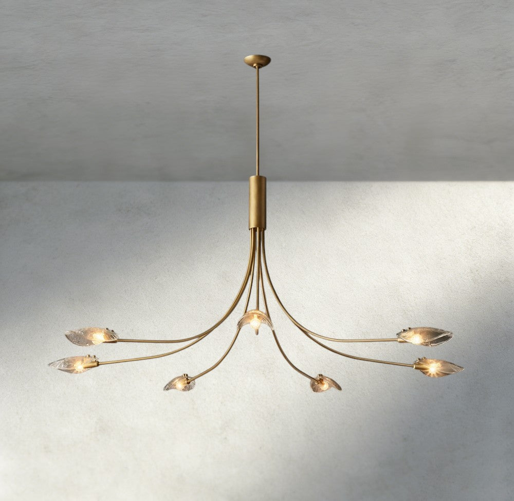 Shell Clear Glass Chandelier-Chandelier-Manorlights