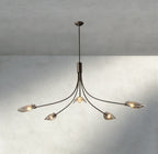 Shell Clear Glass Chandelier-Chandelier-Manorlights