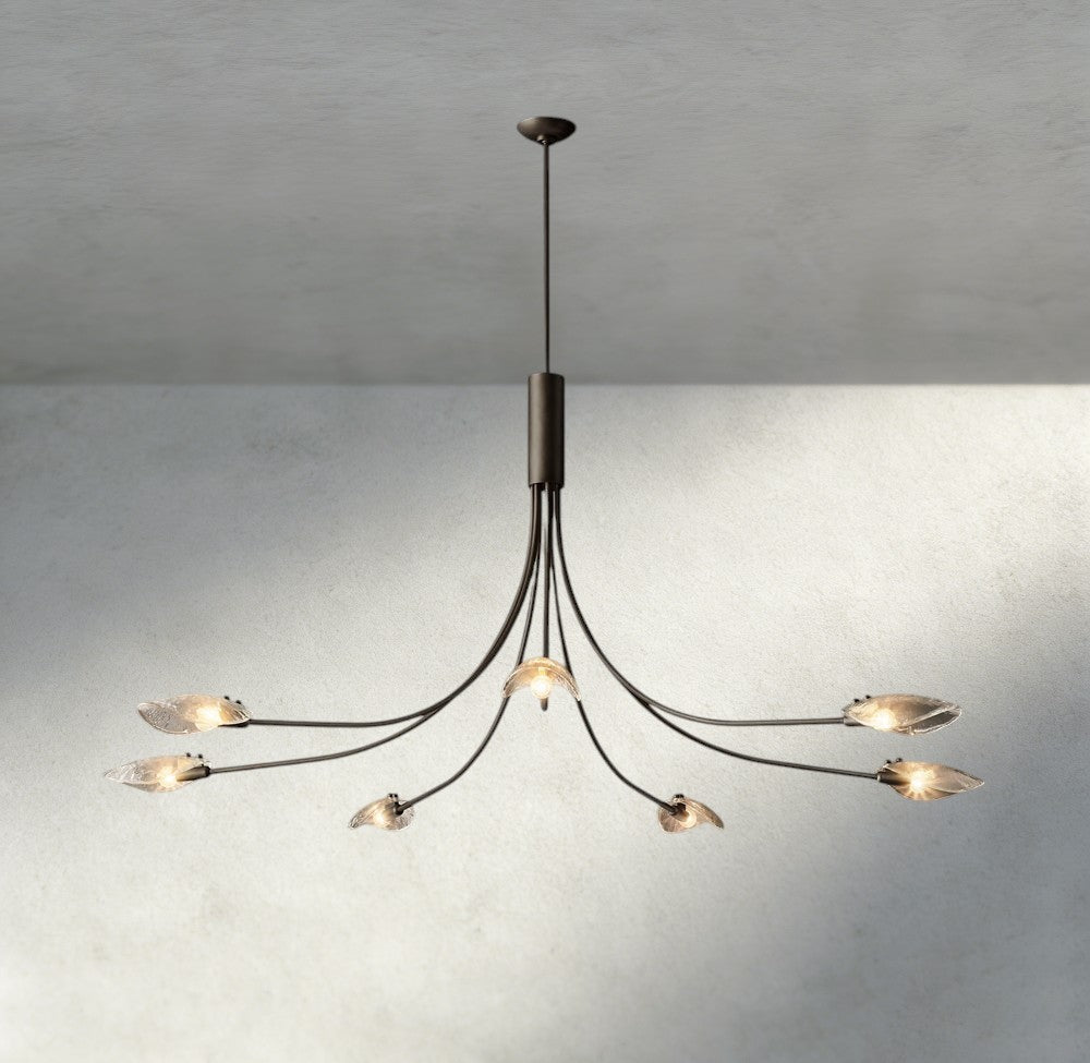 Shell Clear Glass Chandelier-Chandelier-Manorlights